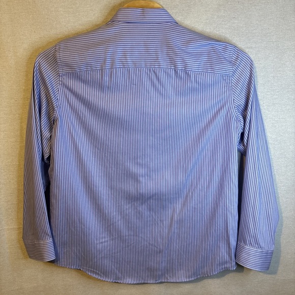 Michael Kors Mens Purple Striped Long Sleeve Button Up Dress Shirt XL Cotton NEW - Picture 6 of 8